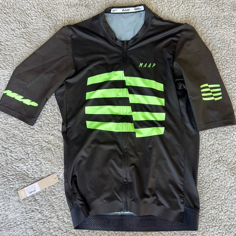 MAAP Sphere Pro Hex Jersey 2.0 - Men’s - Medium - Black/Green